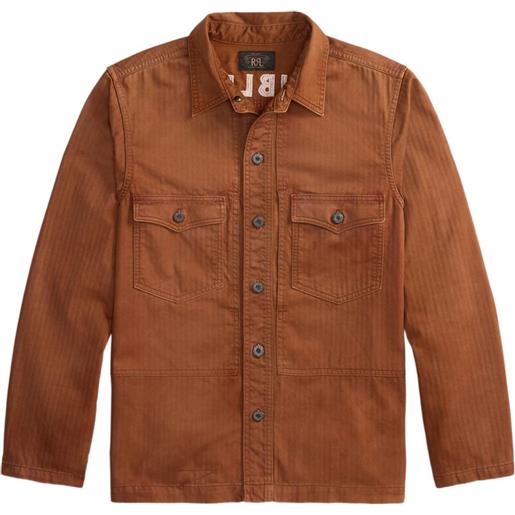 Ralph Lauren RRL giacca-camicia a righe - marrone