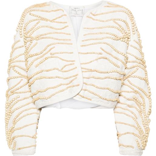 Forte Forte giacca crop con decorazione - bianco