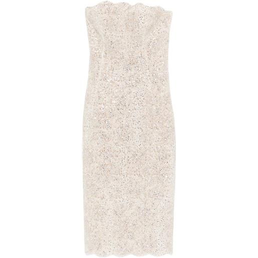 Ermanno Scervino abito midi senza spalline - toni neutri