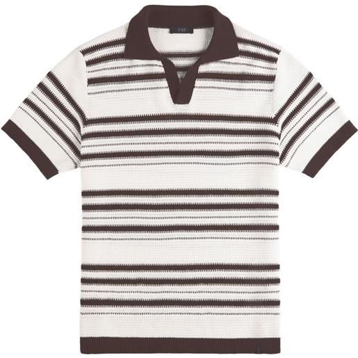 Fay polo a righe - bianco