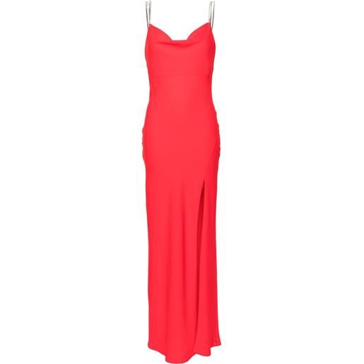 NISSA abito lungo con strass - rosso