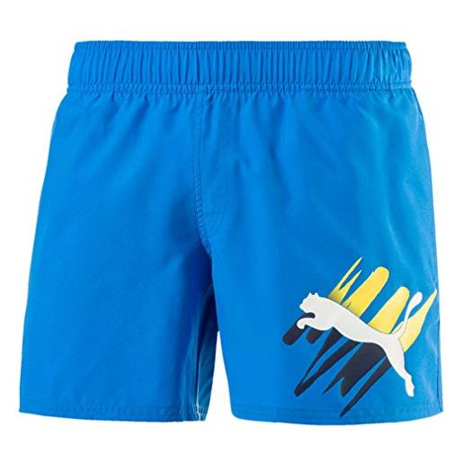 Puma uomo style summer big cat shorts, uomo, style summer big cat shorts, blu francese, xl