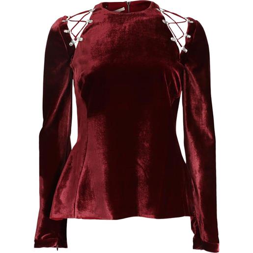Antonio Berardi blusa con lacci - rosso