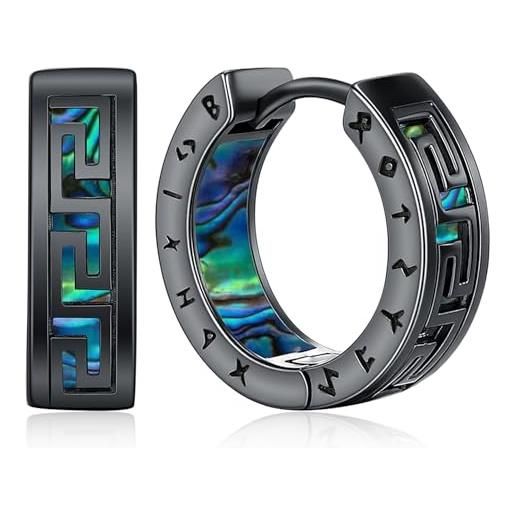 Orecchini Celtici Uomo E Donna In Argento Sterling 925 Con Nodo Celtico E Rune Norrene - Gioielli Vichinghi Con Confezione Regalo