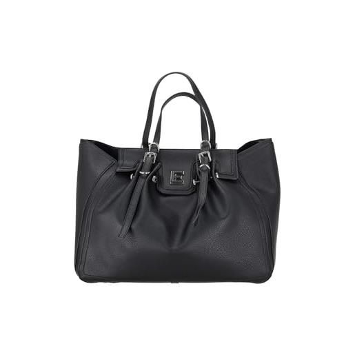 Emporio Armani Borsa donna in simil pelle martellata - Nero-Tortora