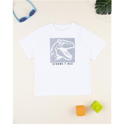 Prénatal t-shirt bambino bianca stampa rielievo