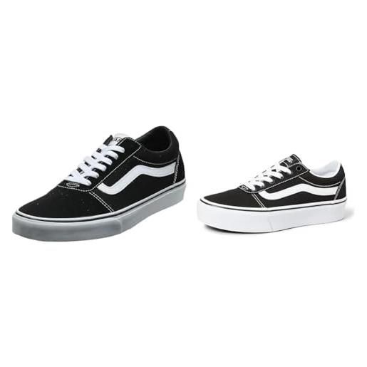 Vans scarpe da ginnastica suede canvas black white 37 eu + sneaker canvas black white 37 eu