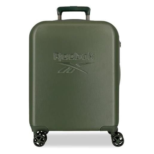 Reebok franklin - valigia da cabina verde, 40 x 55 x 20 cm, rigida, 2,8 kg, chiusura a combinazione laterale, in abs, 2,8 kg, 37 l, bagaglio a mano