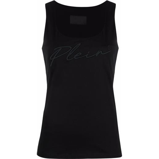 Philipp Plein canotta con ricamo - nero