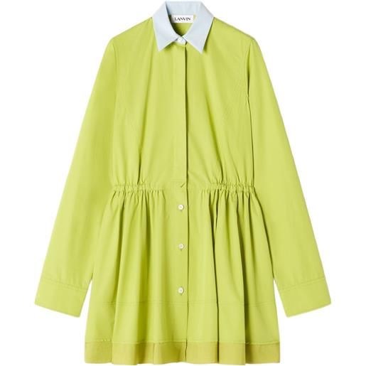 Lanvin abito corto con bottoni - verde