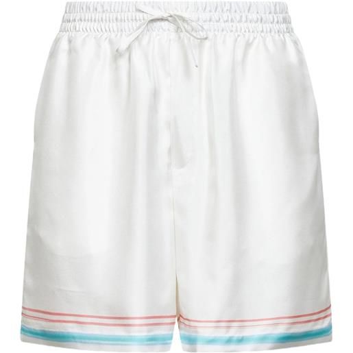 Casablanca shorts con vita elasticizzata - bianco