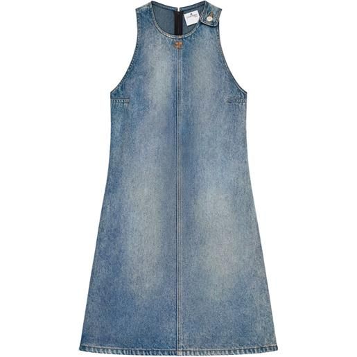 Courrèges abito denim smanicato - blu