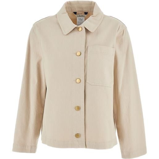 'S Max Mara giacca fascino con applicazione - toni neutri