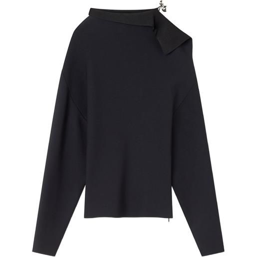 Lanvin blusa con drappeggio - nero