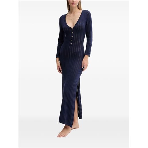 Melissa Odabash abito jade marine con scollo a v - blu