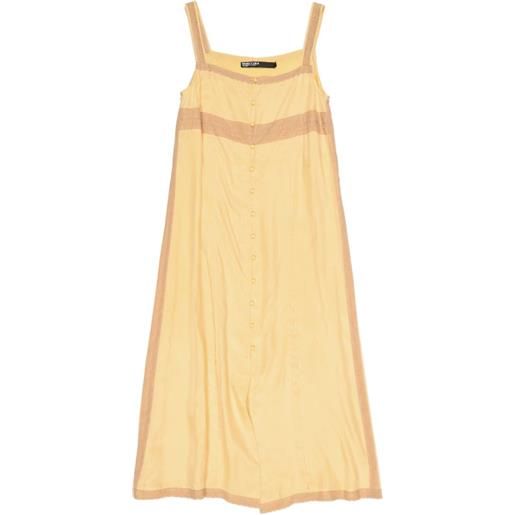 Bimba y Lola abito midi con dettagli in pizzo - giallo