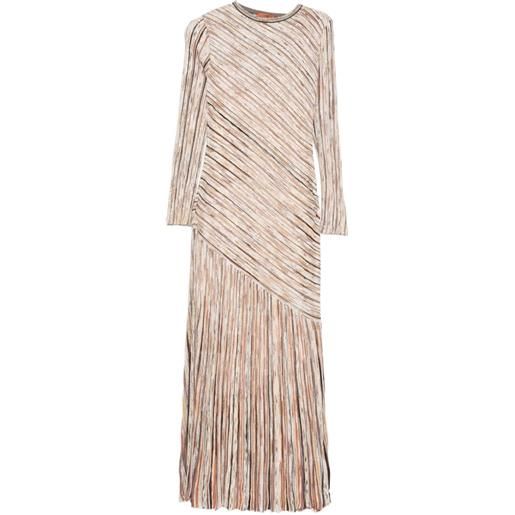 Missoni abito lungo a righe - toni neutri