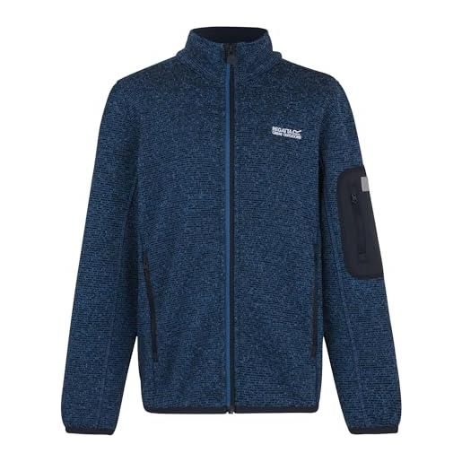 killtec Bambini e ragazzi Giacca in pile lavorata a maglia/Giacca in pile con collo alto KOW 224 BYS KNTFLC JCKT, nachtblau, 128, 43510-000