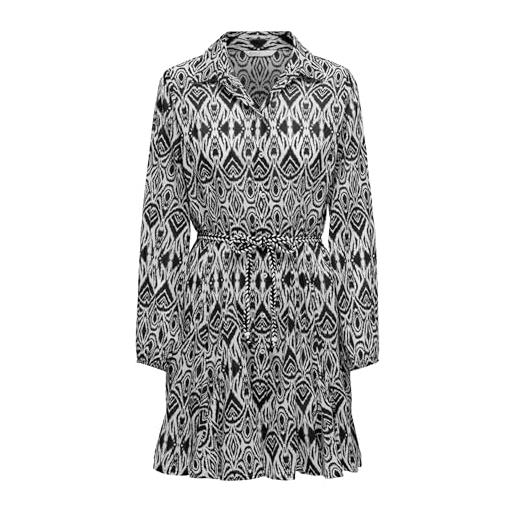 ONLY onllumina l/s - abito corto wvn noos, nero, m