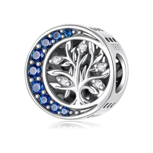 ShiYu ciondolo a forma di albero genealogico in argento sterling 925, per bracciale pandora