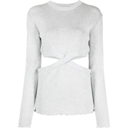 3.1 Phillip Lim maglione con dettaglio cut-out - argento