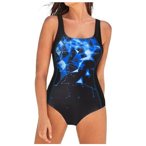 Costume Intero Donna Con Controllo Pancia E Spalline Incrociate - Taglie Forti Dalla L Alla 5XL - 3