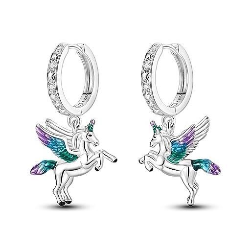 Orecchini donna in Argento con Pietre colorate e Zirconi Kate