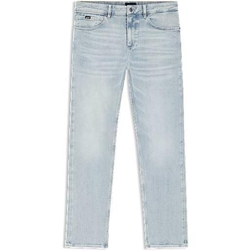 BOSS jeans straight fit in denim elasticizzato blu super morbido, celeste