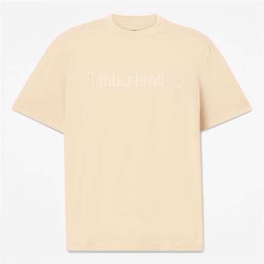 Timberland - t-shirt a maniche corte hampthon da uomo in beige, uomo, beige, taglia: 3xl