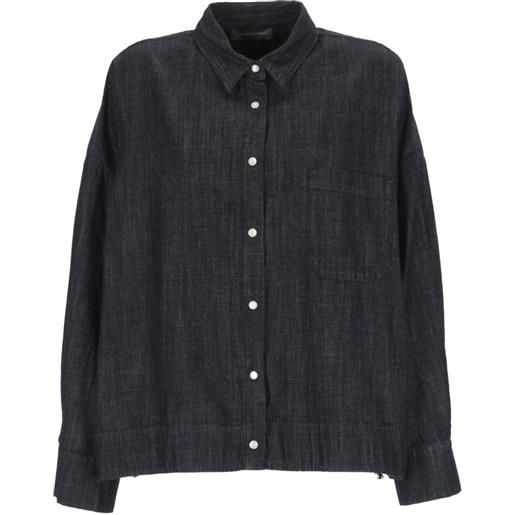 Lorena Antoniazzi t-shirt con taschino - blu