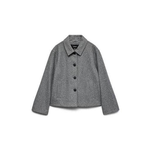 VERO MODA vmfortunemie ga noos - giacca corta da donna, taglia l, melange grigio medio, l