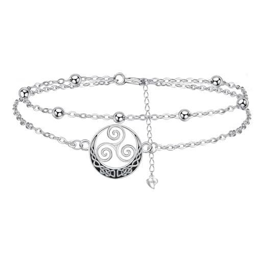 Bracciale uomo donna con nodo celtico in argento tibetano - Gioiell... | su