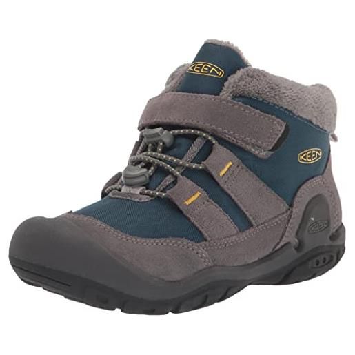 KEEN knotch chukka, scarpe da ginnastica unisex-bambini, steel grey/blue wing teal, 19 eu