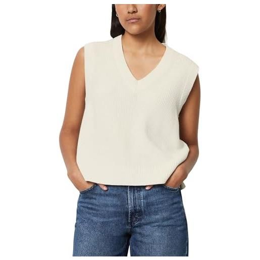 Marc O'Polo marc oߴpolo denim donna gilet in cotone bio smanicato, bianco (scandinavian white), xxl