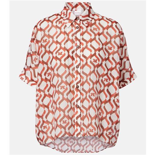 Max Mara camicia ariete in cotone e seta con stampa