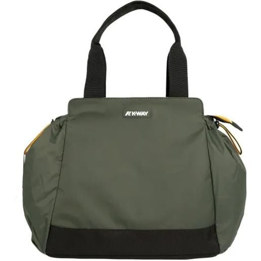 K-Way borsa shopping k way aisy green blackish wrm