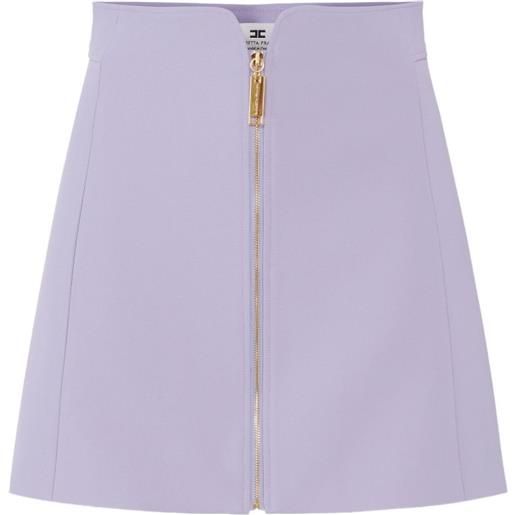 Elisabetta Franchi minigonna con zip - viola