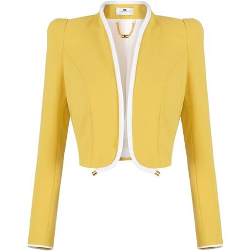 Elisabetta Franchi giacca con spalline imbottite - giallo