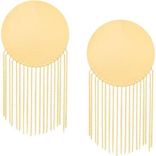 Happiness Boutique Orecchini Con Nappine Color Nude E Cerchio Oro – Orecchini Statement Mandala - 3