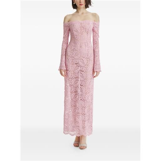 2310 STUDIO abito lungo con spalle scoperte - rosa
