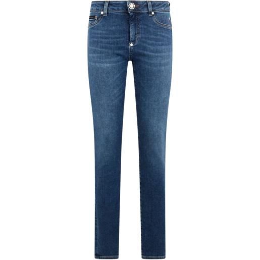 Philipp Plein jeans con passanti per cintura - blu