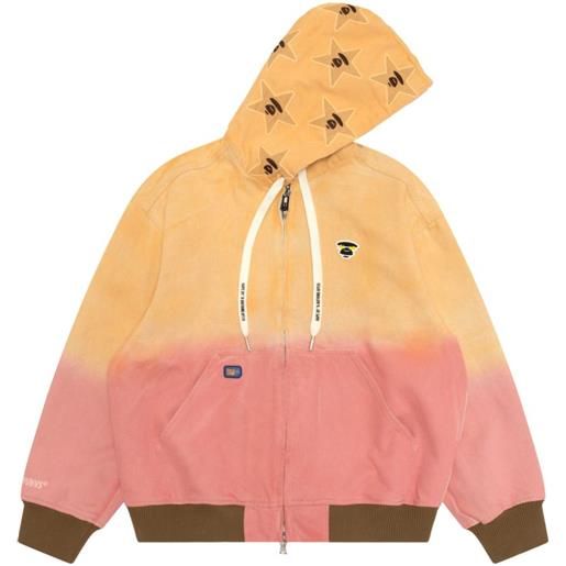 AAPE BY *A BATHING APE® felpa con logo e cappuccio - arancione
