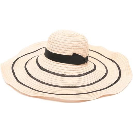 Borsalino cappello con nastro a righe - toni neutri