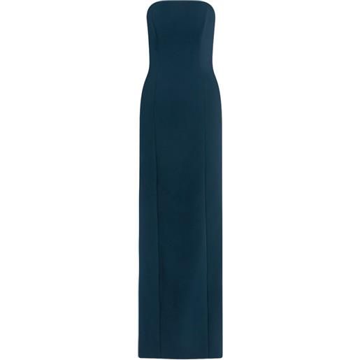 Jenny Packham abito estelle lungo senza spalline - blu