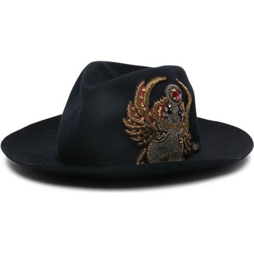 Borsalino cappello con decorazione - blu