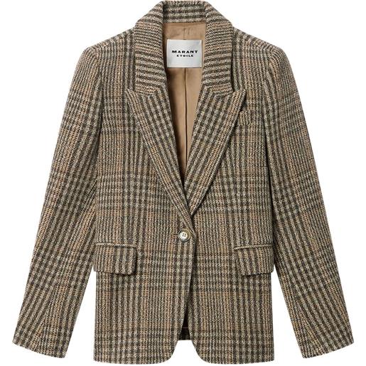 MARANT ÉTOILE blazer kerstin a quadri - marrone