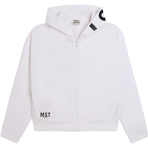 Freddy felpa cropped cappuccio zip con stampa mst