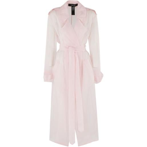 Federica Tosi trench semi trasparente - rosa