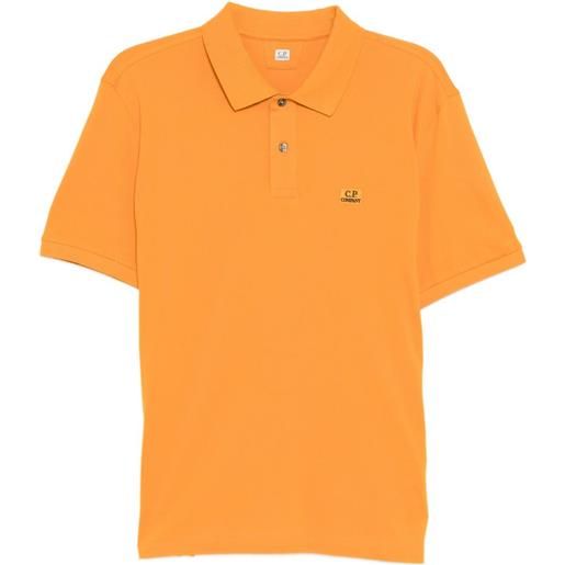C.P. Company polo con logo ricamato - arancione