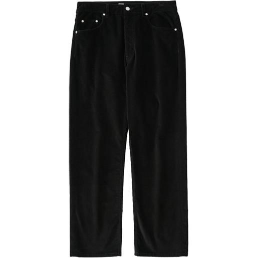 Studio Nicholson pantaloni riso a coste - nero